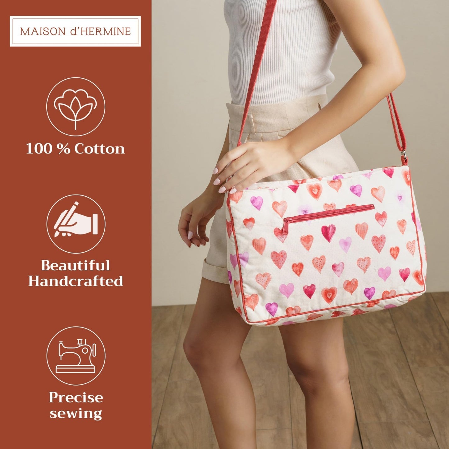 Stylish Cotton Shoulder Bag for Women   Versatile Handbag, Everyday Use, Fashion2