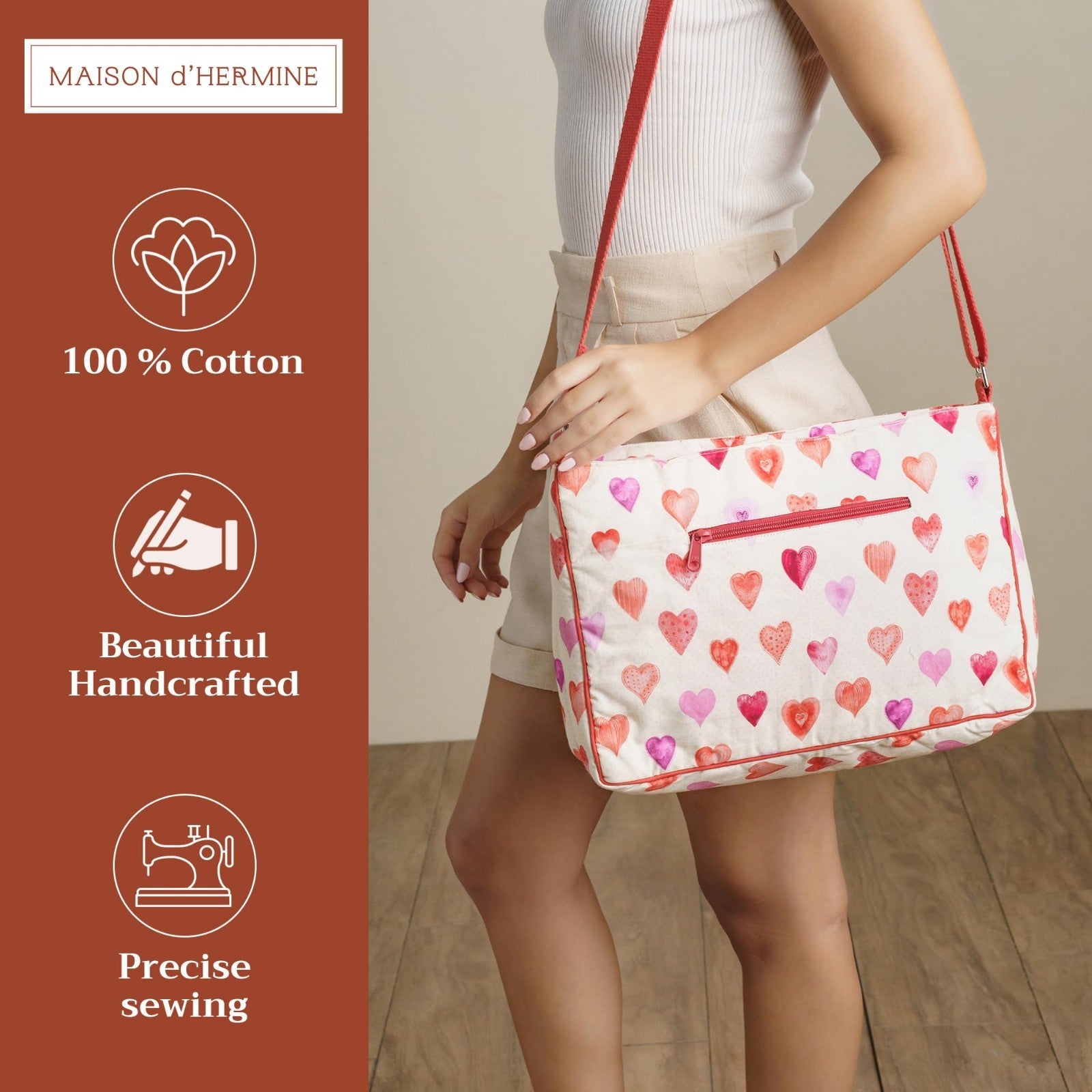 Stylish Cotton Shoulder Bag for Women   Versatile Handbag, Everyday Use, Fashion2