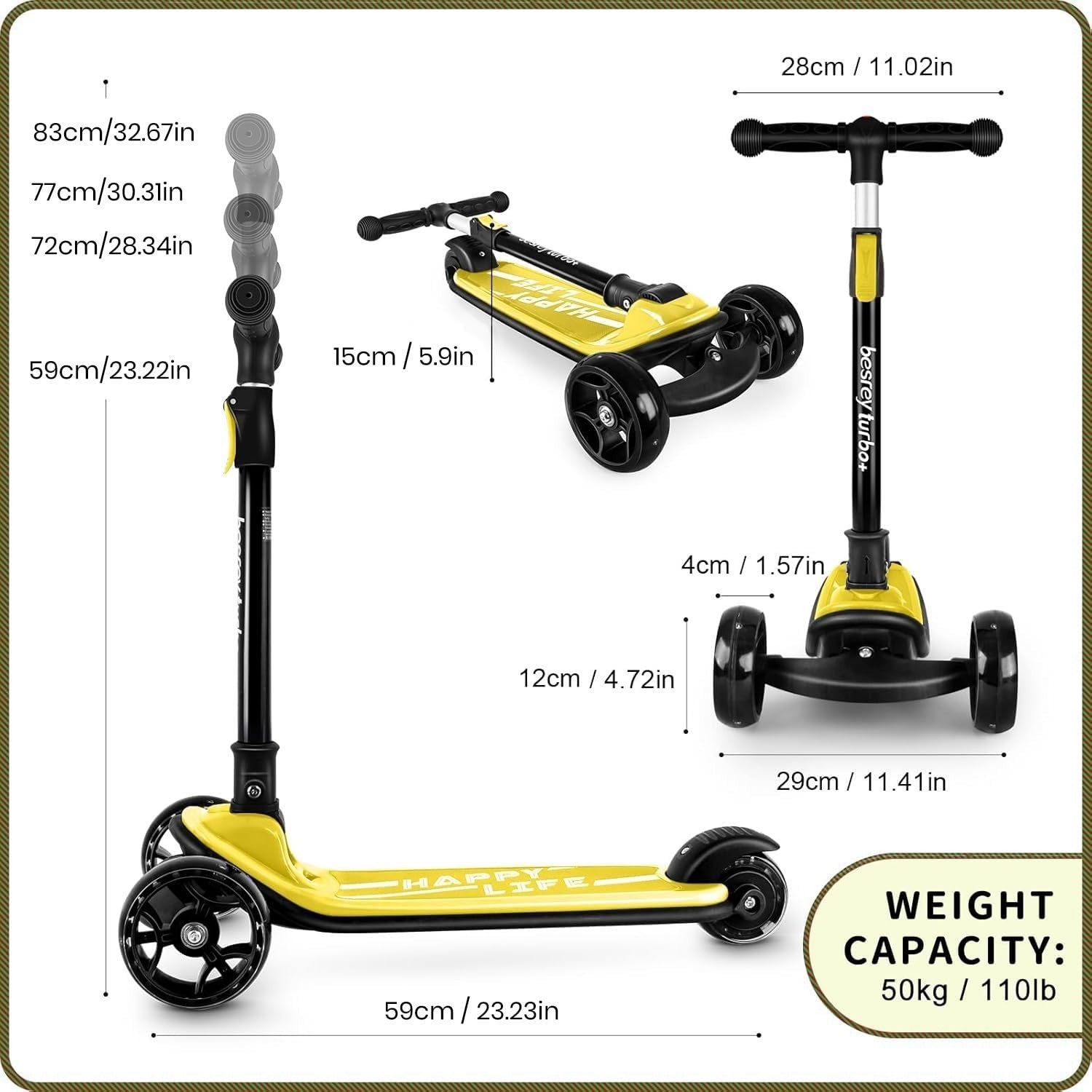 3-Wheel Kids Scooter Ages 3-10, Adjustable Height, Safe & Durable Design7