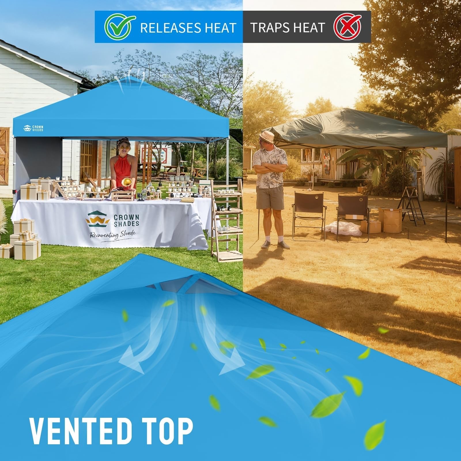 10x10 Pop Up Canopy Tent with Side Wall, Easy Setup Outdoor Gazebo, Sun Shade fo6