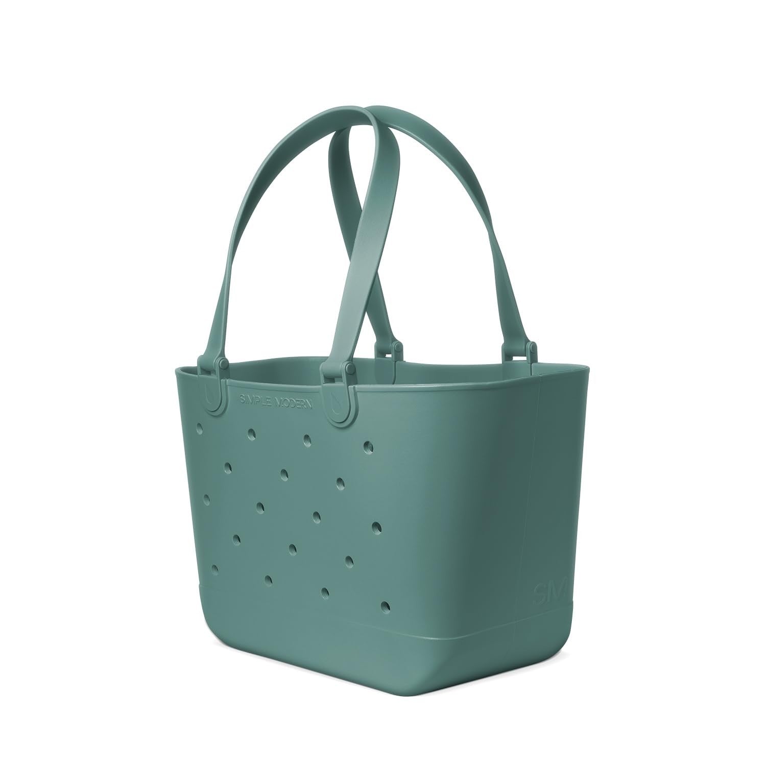 Large Waterproof Beach Tote Bag - Teal Getaway Bag with Zipper Pocket, Pool & Tr3