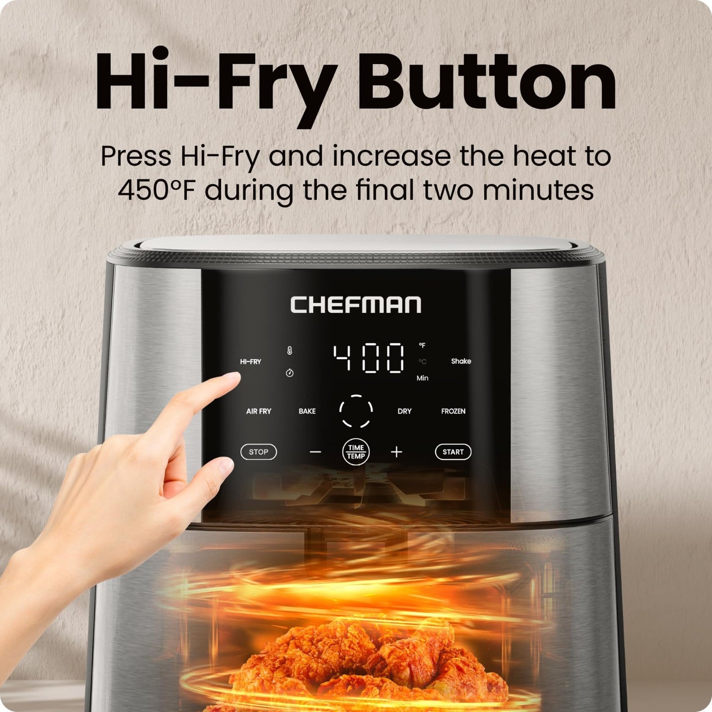 8 Qt Air Fryer 4 in 1 TurboFry | 450°F Hi Fry for Crispy Results | XL Nonstick B4