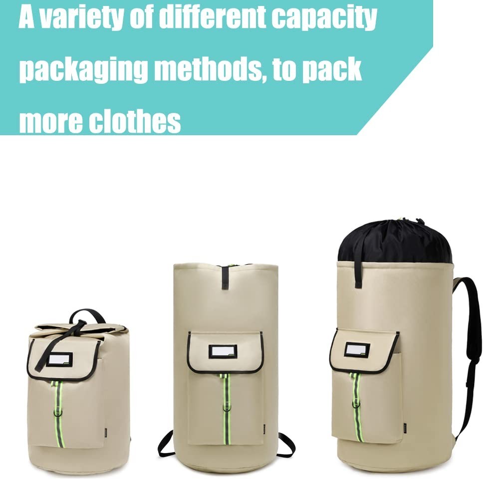 Extra-Large Heavy Duty Laundry Backpack with Drawstring Closure for College Stud4