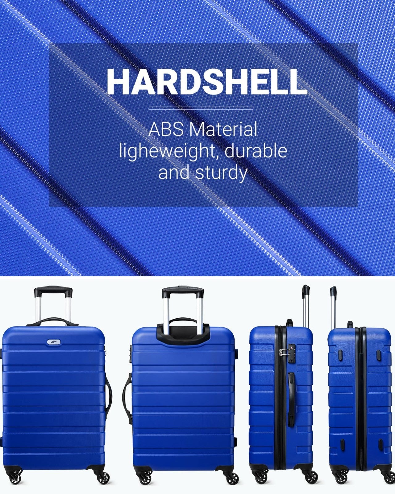 2-Piece Hard Shell Luggage Set with Spinner Wheels, TSA Lock, 20" & 28" Carry-On7