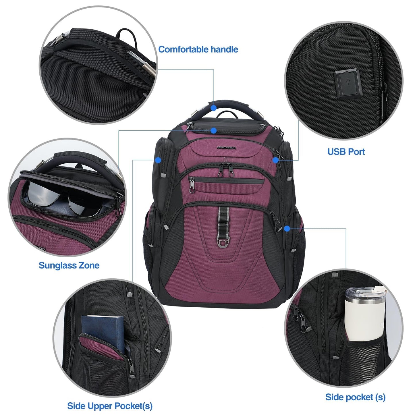 XXXL Travel Laptop Backpack for 18.4 Inch Laptops, Durable Computer Bag for Men4