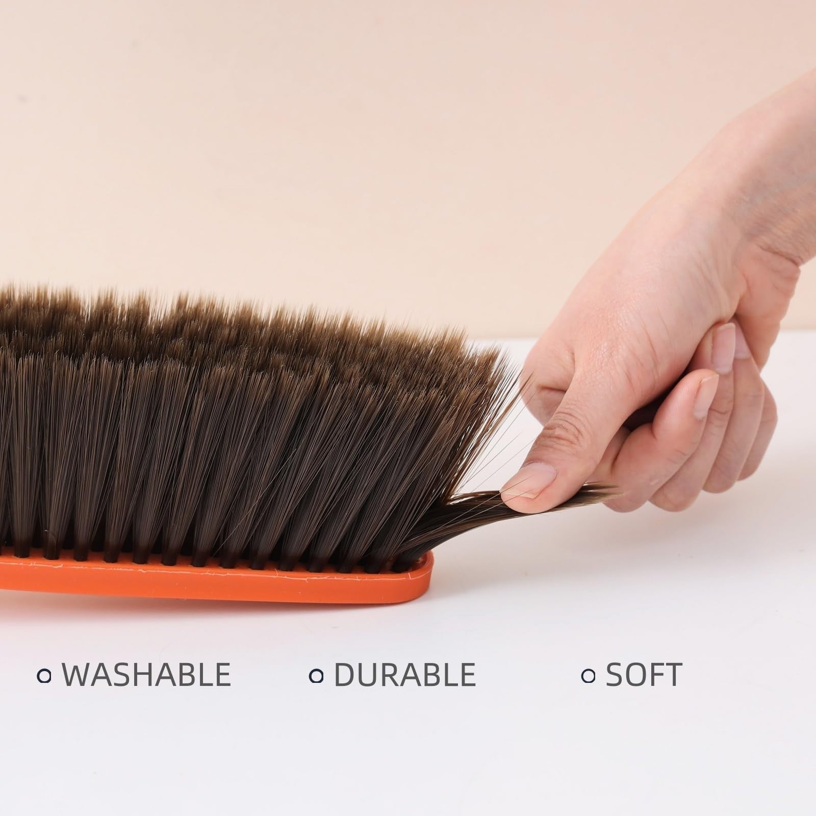 15" Soft Bristle Hand Broom Brush Set - 3 Pack for Hair, Dust & Debris Cleanup3