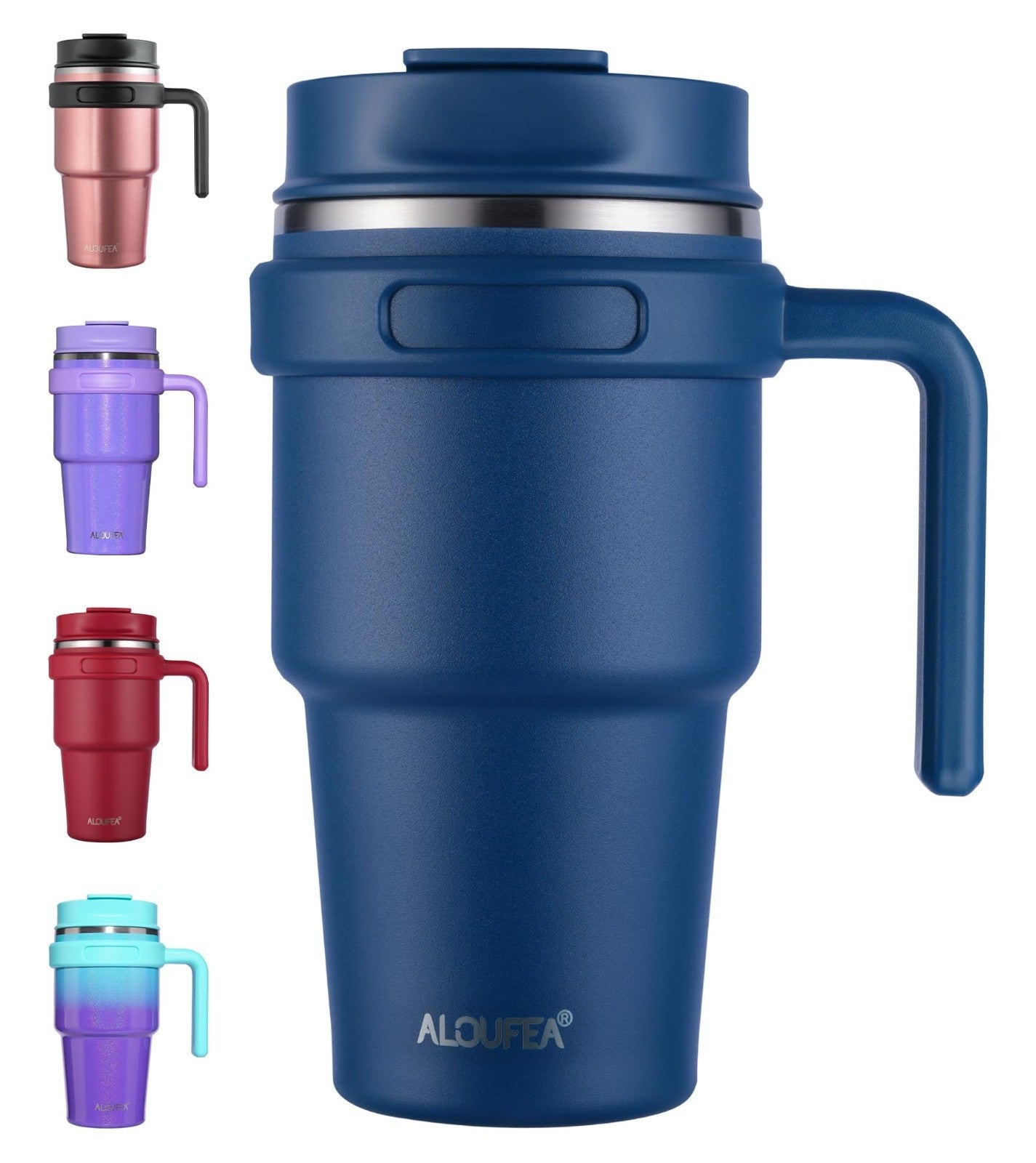 Insulated 20 oz Coffee Mug with Handle, Stainless Steel Travel Tumbler, Leak Pro1