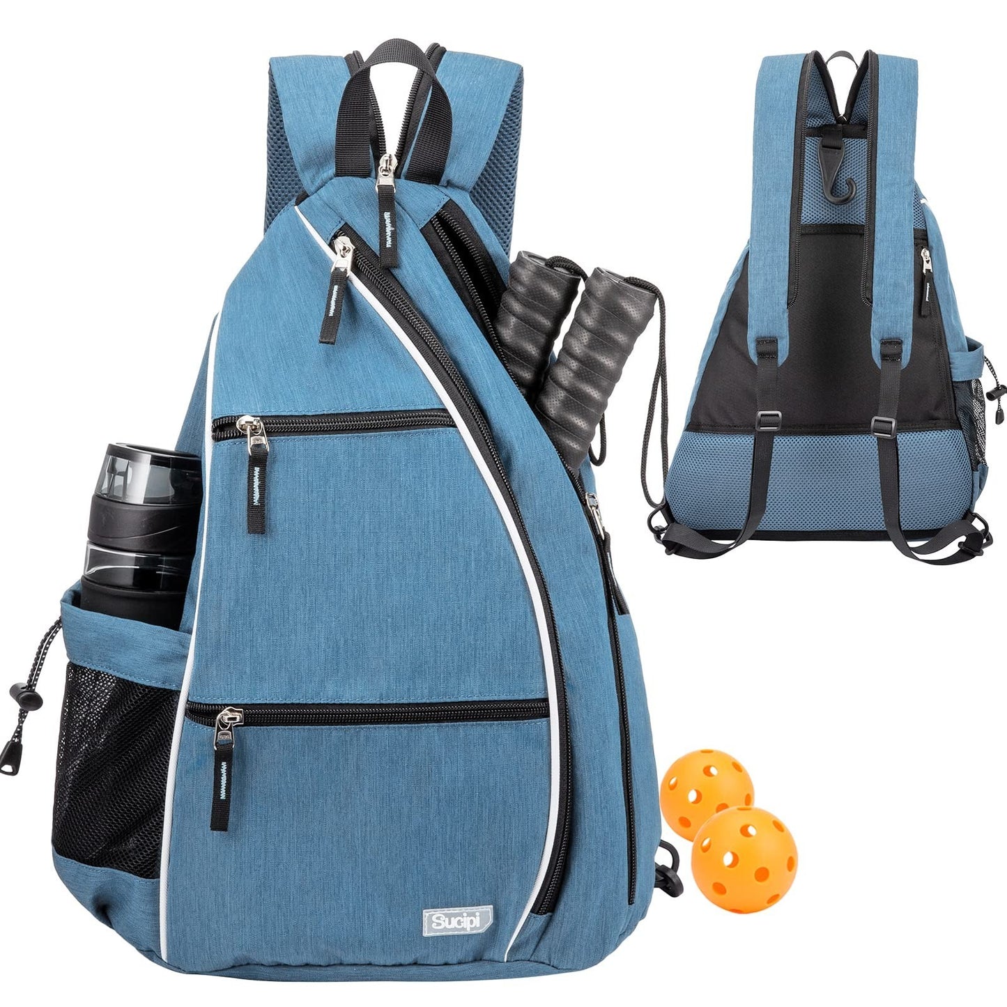 Adjustable Pickleball Backpack with Fence Hook, Large Capacity & Safety Pocket1