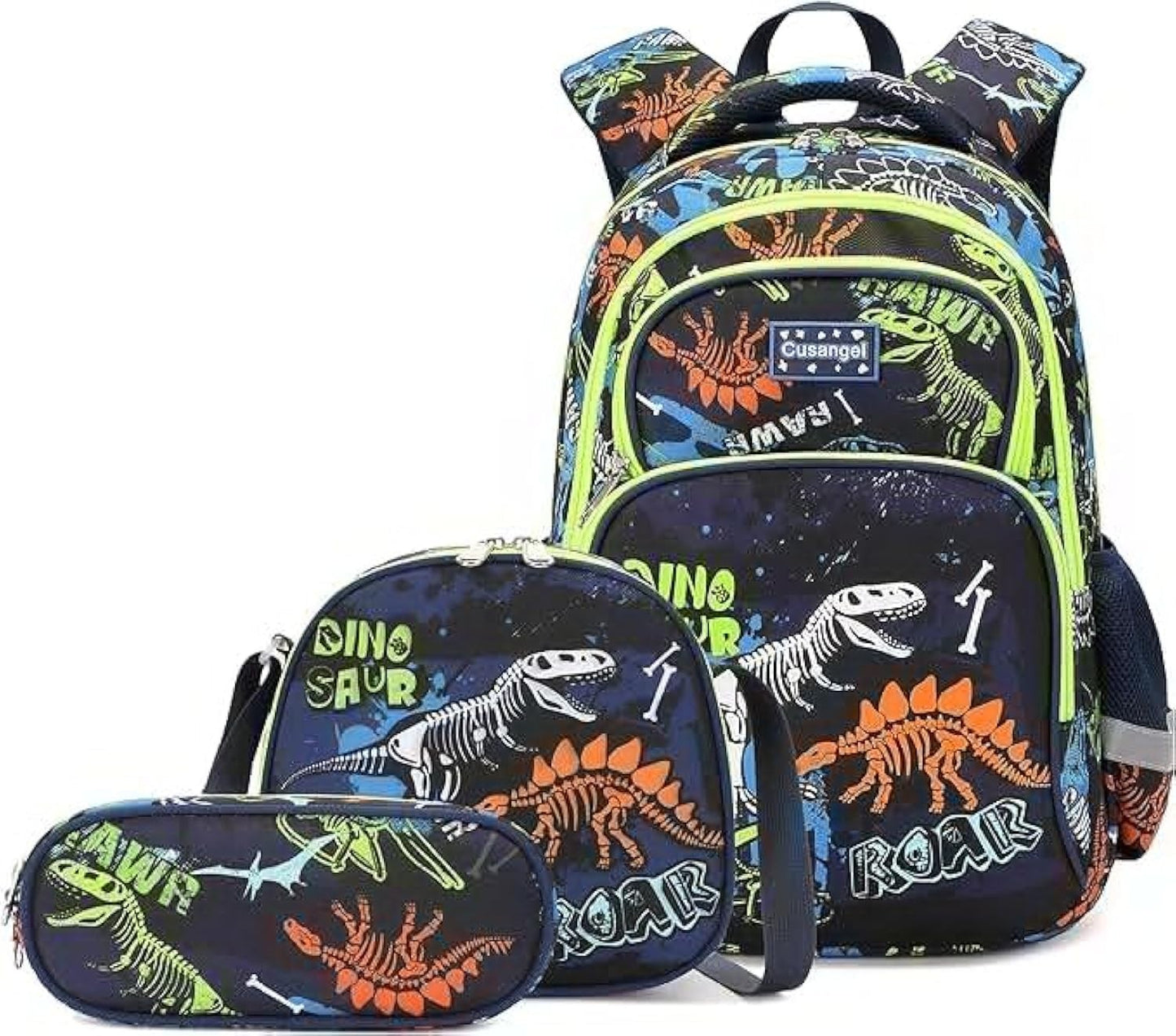 Dinosaur Backpack Set for Kids   3Pcs with Lunch Box & Pencil Case, Perfect Gift1