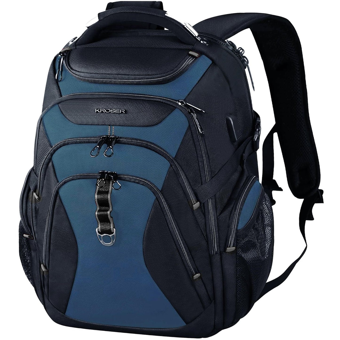 Large 18.4" Laptop Backpack for Men, Stylish Computer Bag, Water Resistant, Blac1
