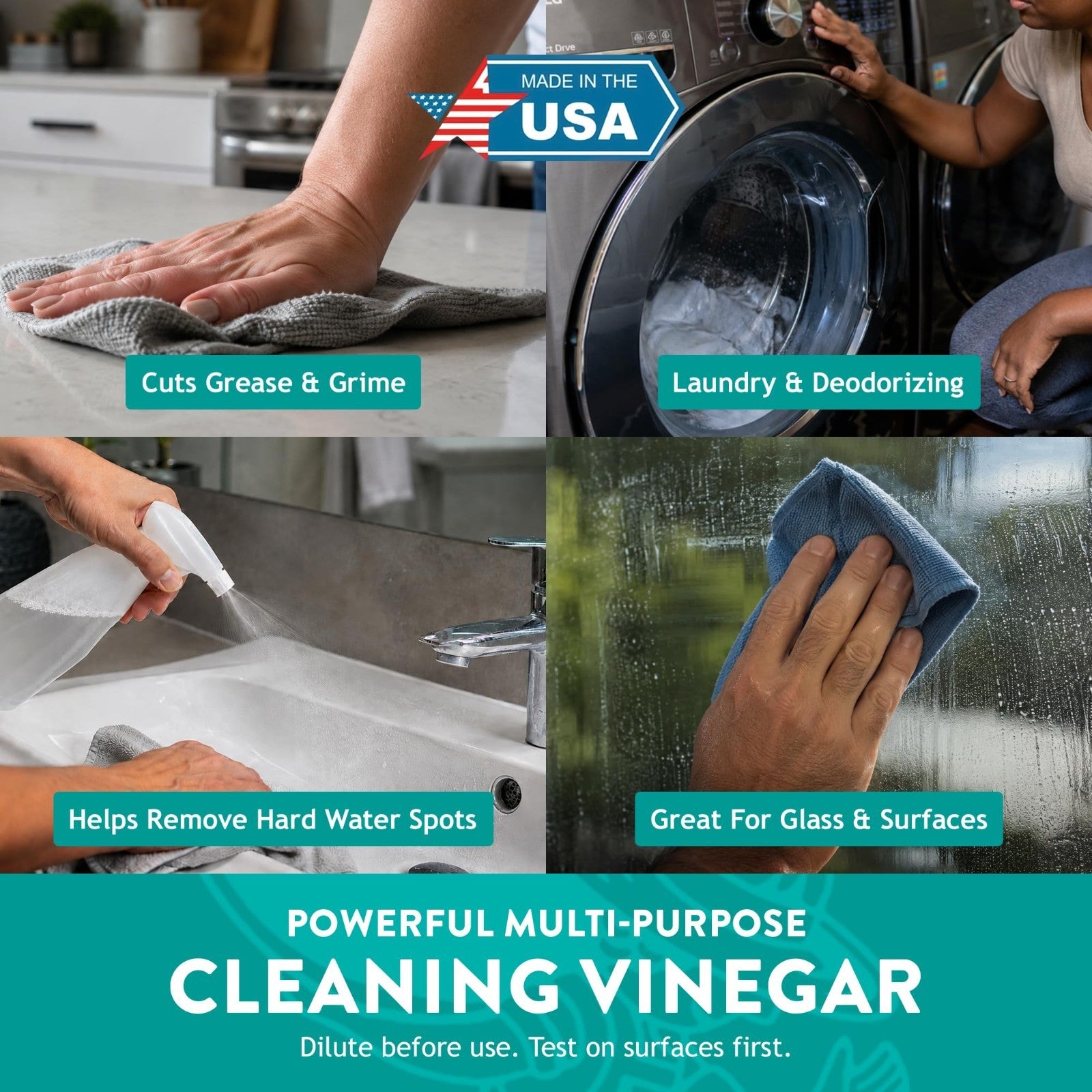 32oz Distilled White Vinegar - 5% Acidity for Cleaning, Pickling & Cooking4