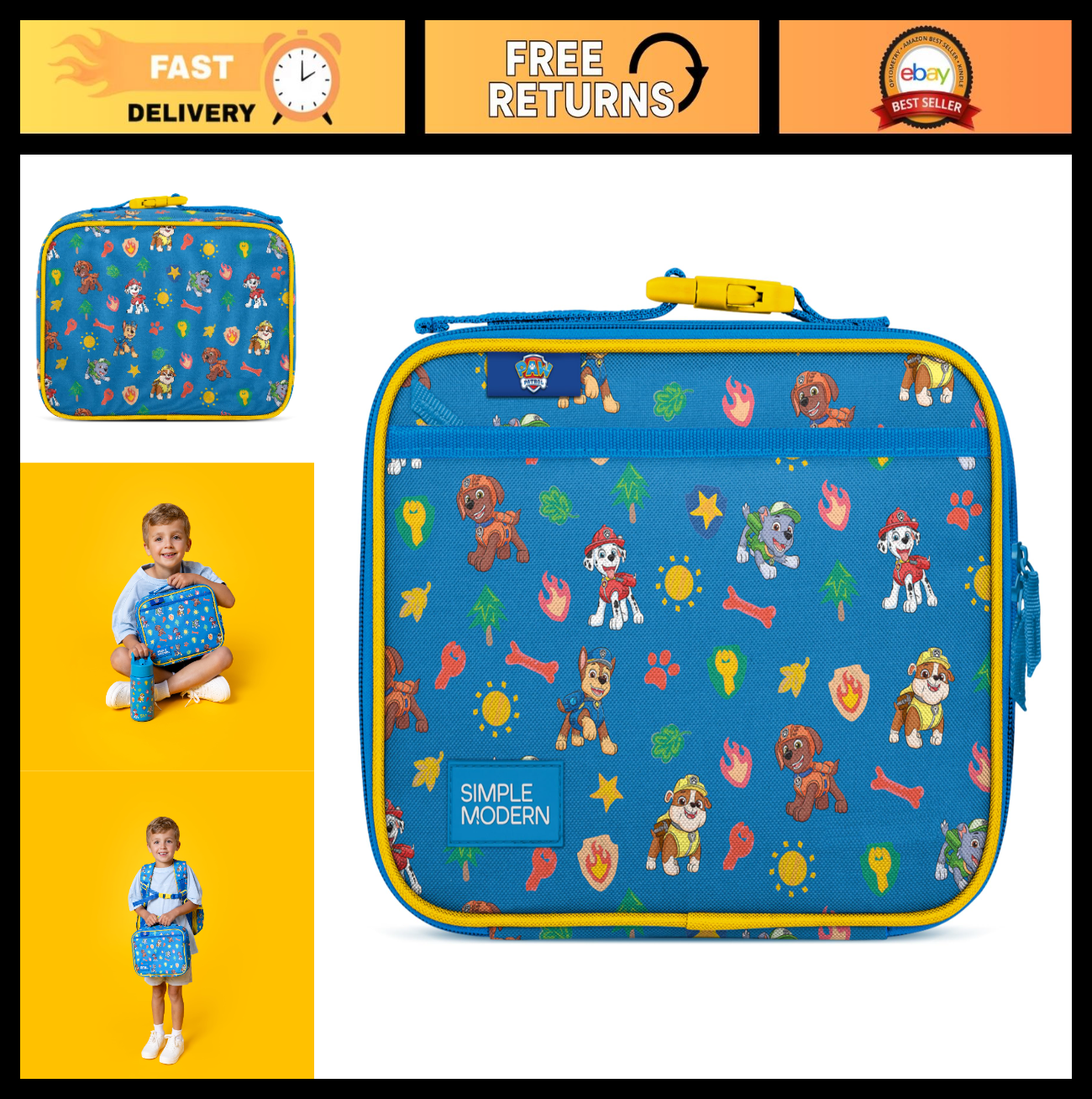 Insulated Kids Lunch Box & Bag Set for School | Cute Bento Box Holder for Toddle0