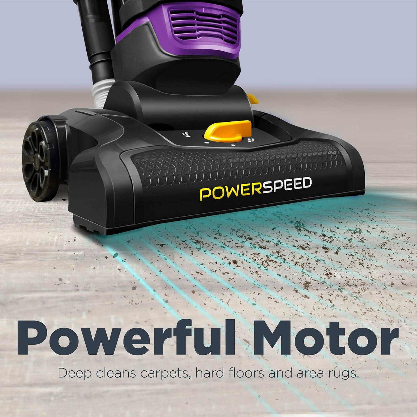 Bagless Upright Vacuum Cleaner - 5-Height Brush Roll, 12.6" Cleaning Path, Pet H2