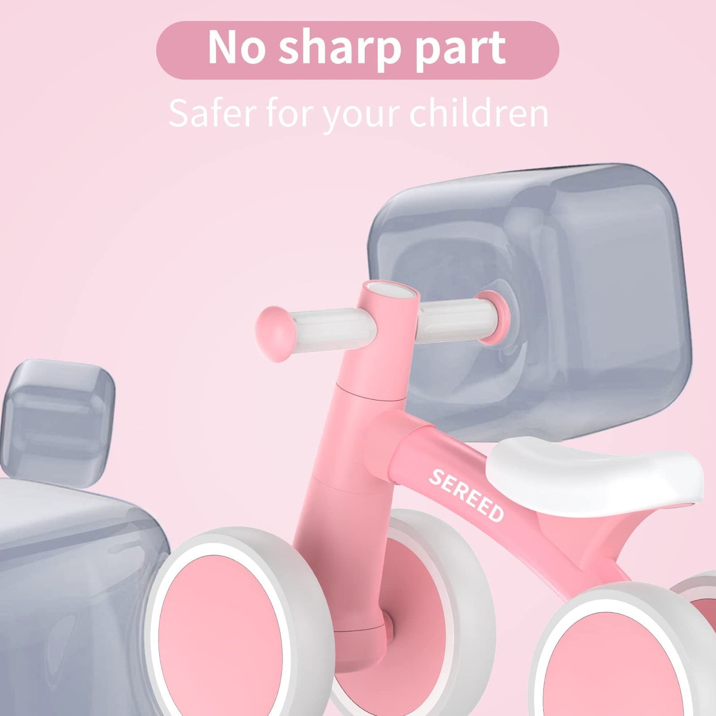 Toddler Balance Bike for 1 Year Old   4 Wheels, First Bike Gift for Boys & Girls5
