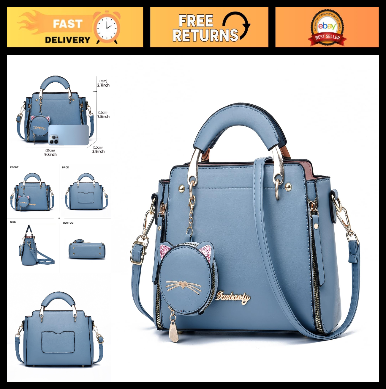 Stylish Women's Crossbody Handbags - Top Handle Satchel & Small Tote Bags0