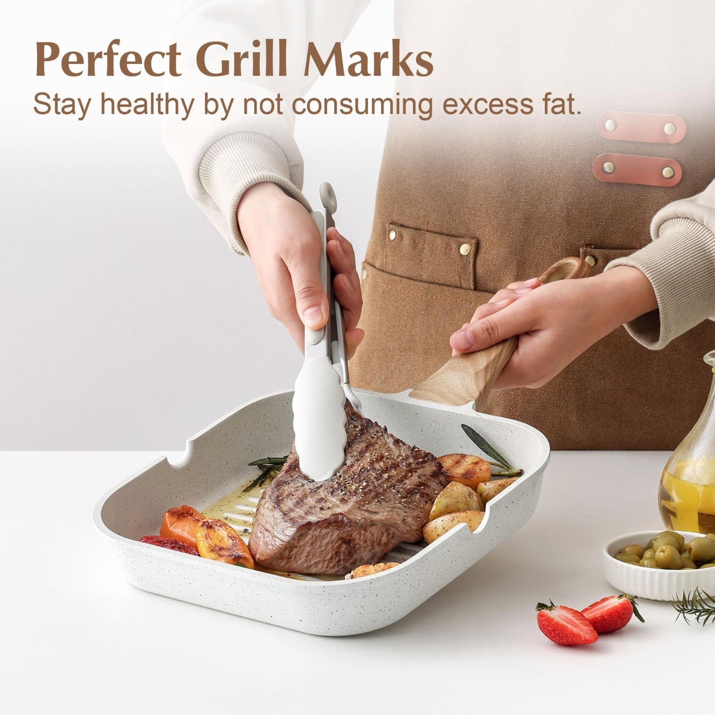 Optimized eBay Title:  "12-Inch Nonstick Ceramic Grill Pan - Durable, Non-Toxic3