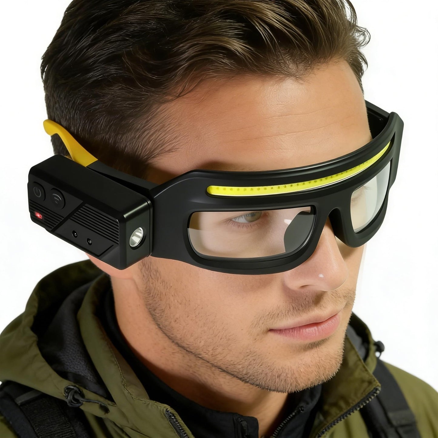 Adjustable Motion Sensor Headlamp Glasses   Rechargeable Safety Light for Campin1