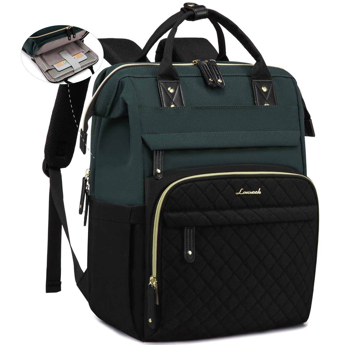 Waterproof 15.6" Laptop Backpack for Women   Travel, Work, College, Nurse Bag1