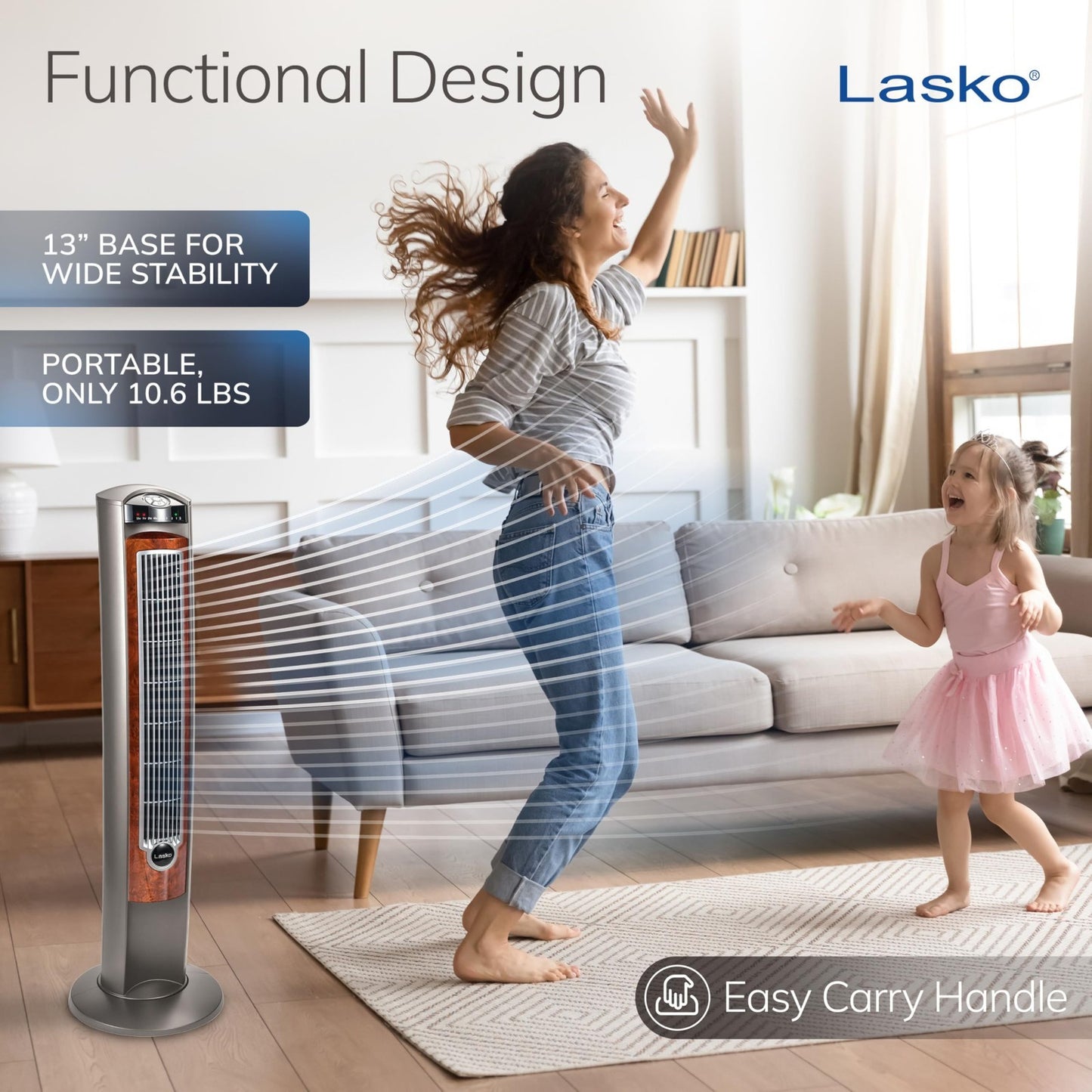 Oscillating Tower Fan with Remote Control   Quiet 42" Standing Fan for Home & Of5