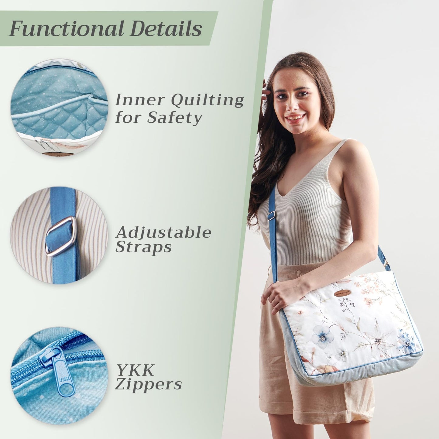 Stylish Women's Cotton Shoulder Handbag   Versatile Tote Bag for Everyday Use4
