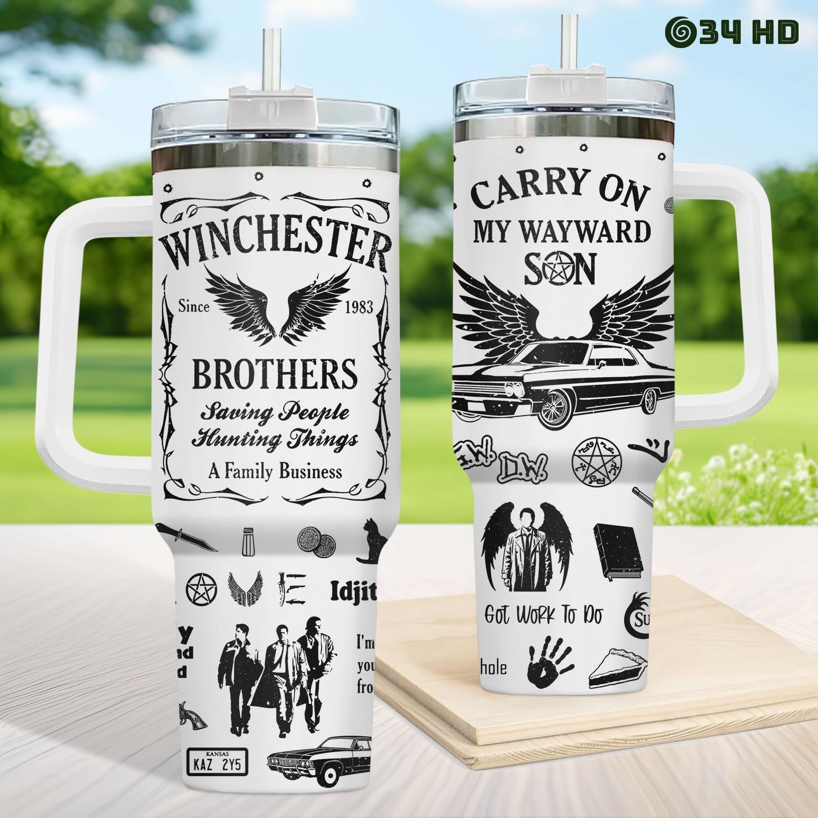 40oz Insulated Tumbler with Handle & Straw   Perfect Gift for Paranormal Fans2