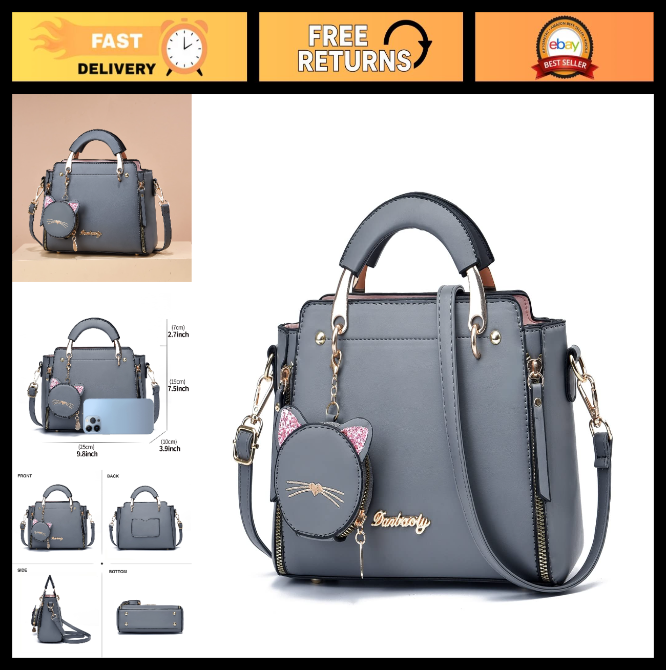 Stylish Women's Crossbody Handbags - Top Handle Satchel & Small Tote Bags0