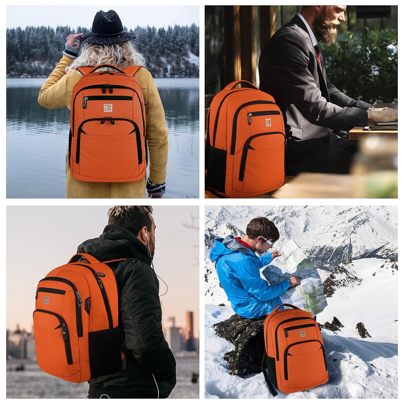 Slim Anti Theft Laptop Backpack for Business Travel & College   Waterproof Desig6