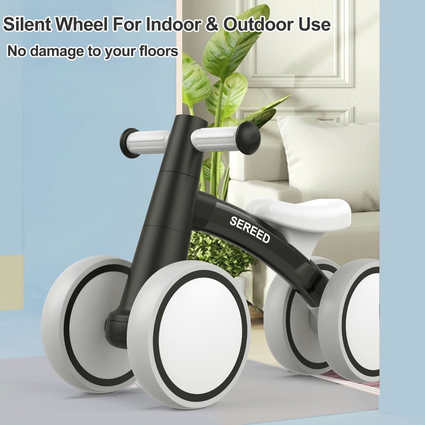 Toddler Balance Bike 12 24 Months | 4 Wheels Baby Bike for 1 Year Old | First Bi4