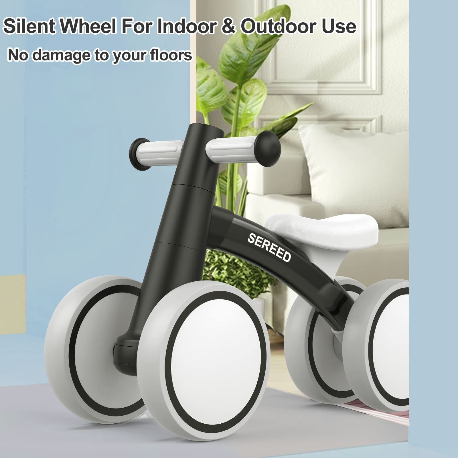 Toddler Balance Bike 12 24 Months | 4 Wheels Baby Bike for 1 Year Old | First Bi4