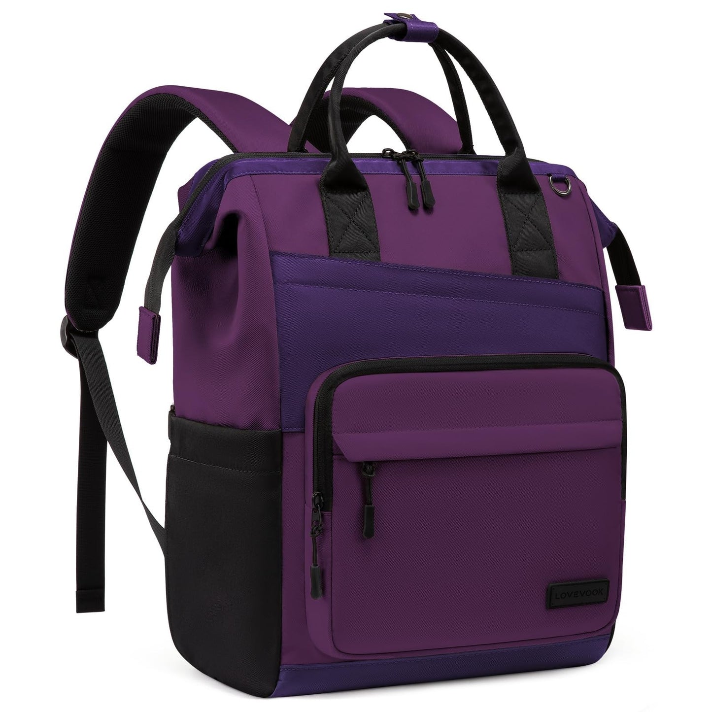 Stylish 15.6" Laptop Backpack for Women   Water Resistant Travel Bag, Large Capa1
