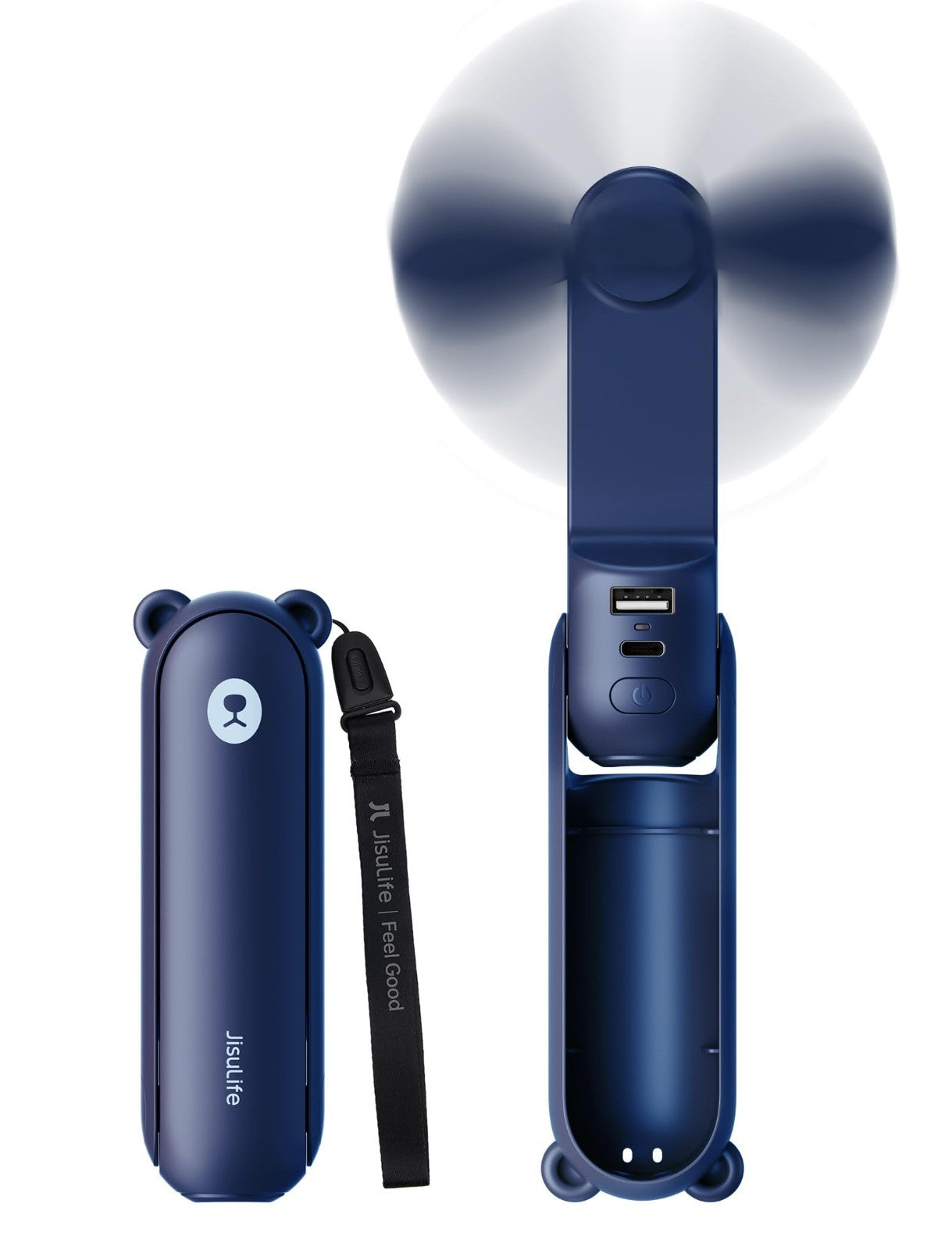 3 in 1 Portable Fan with Power Bank & Flashlight | 19H Cooling, USB Rechargeable1