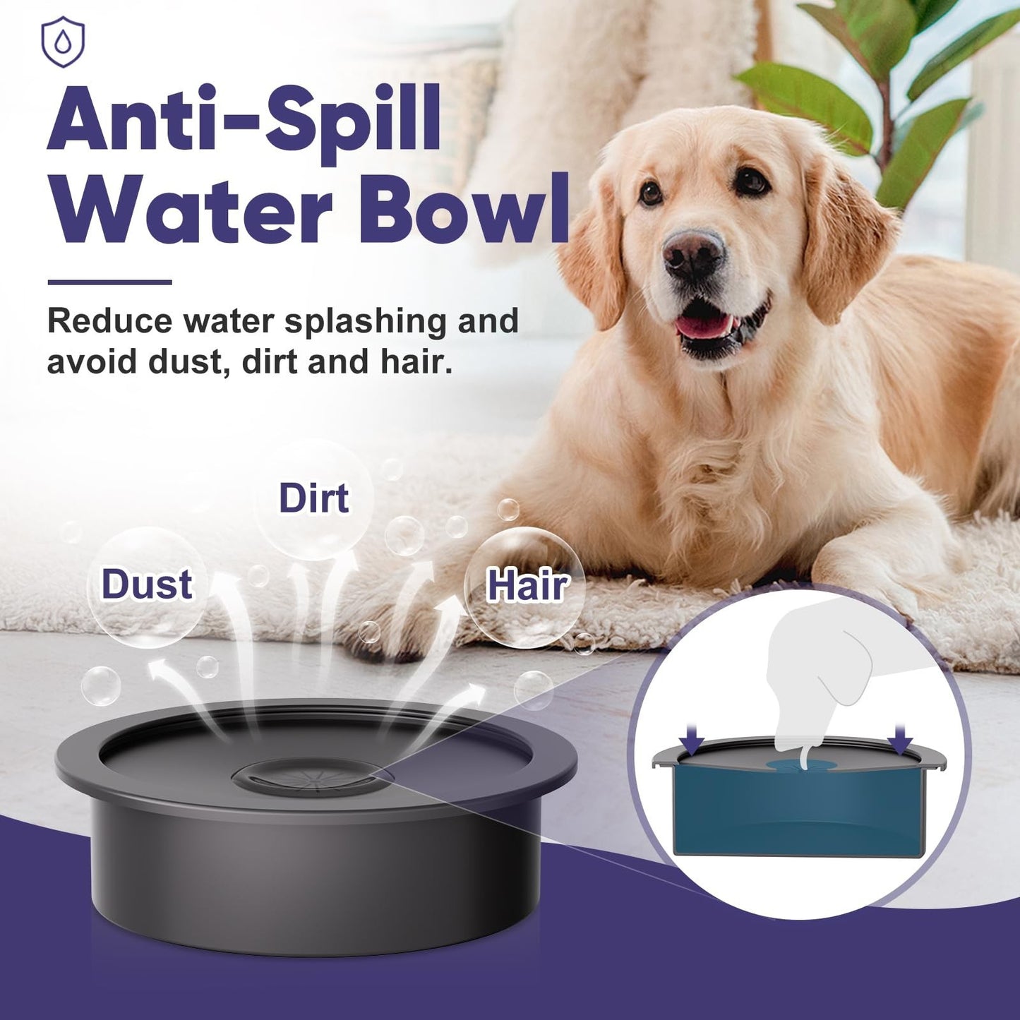 Elevated Dog Bowls for Large Breeds   Adjustable Slow Feeder Stand 9 14in6