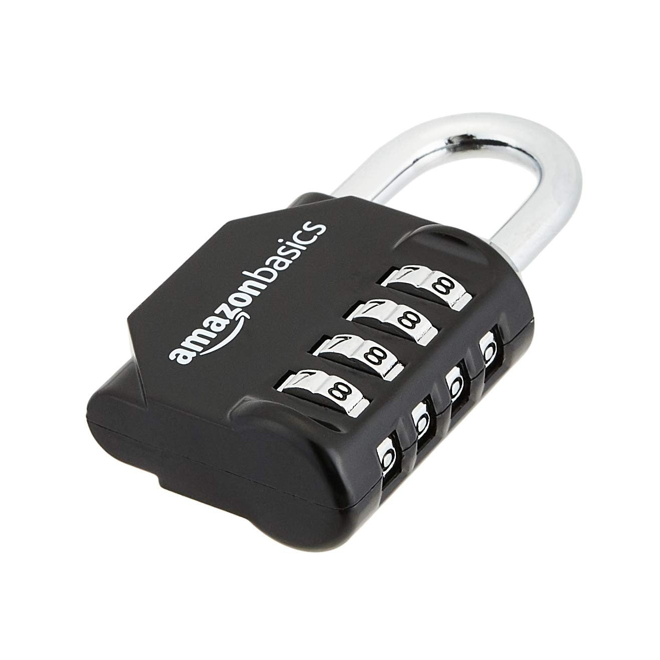 4 Digit Combination Lock, Secure Keyless Padlock, Black, 2 Pack for Gym & Travel5