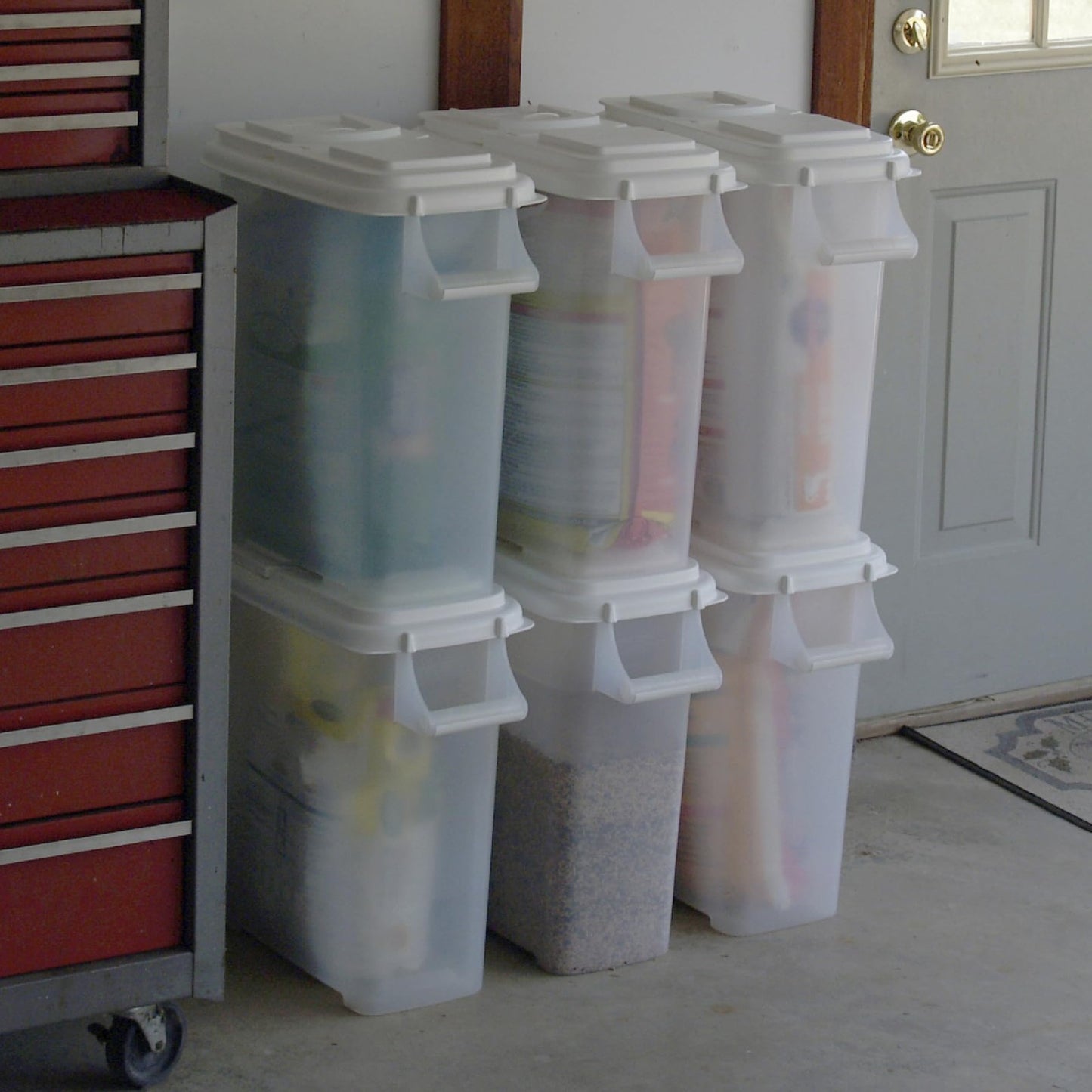 Airtight Pet Food Storage Containers   4 Gallon Dispensers for Dog, Cat & Bird S6