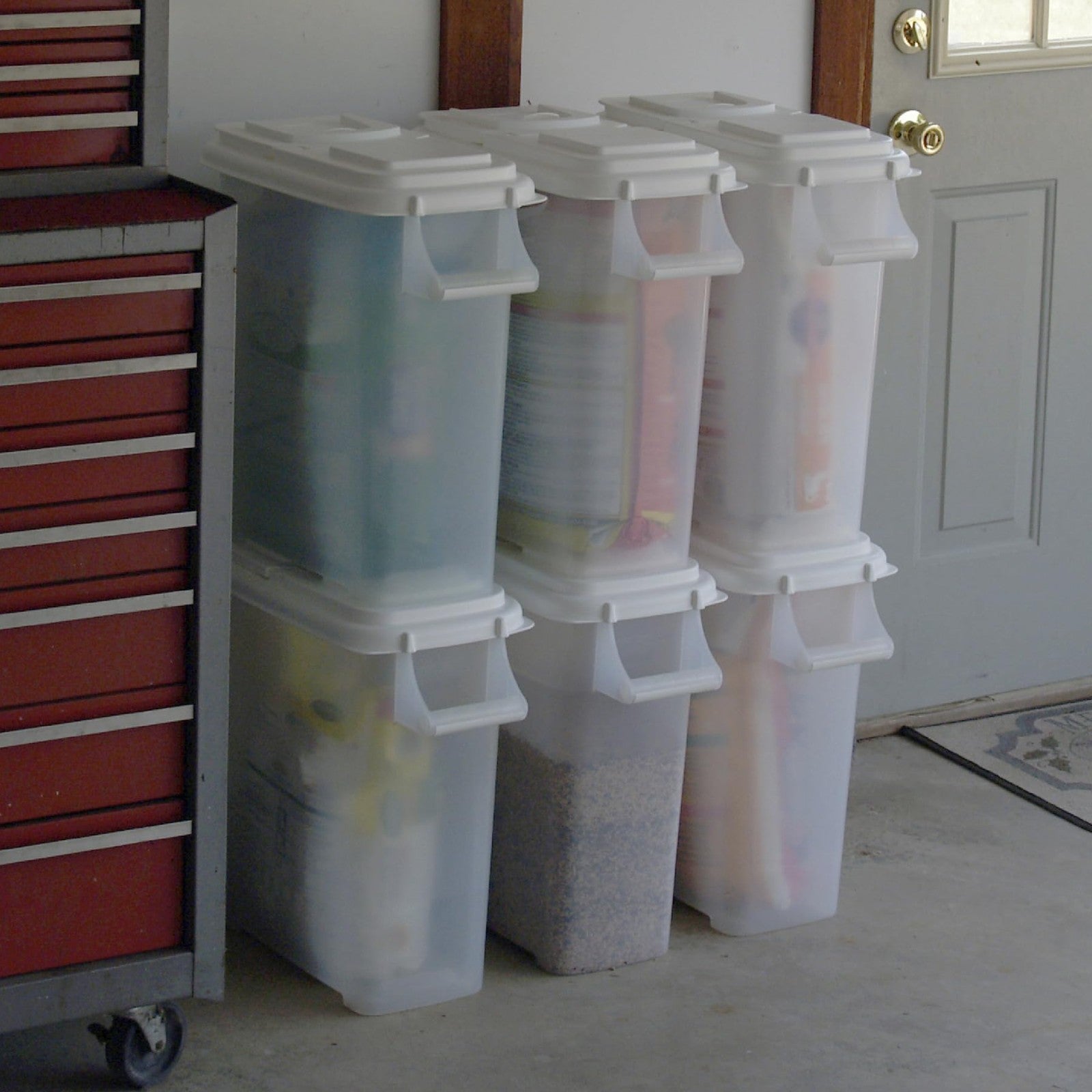 Airtight Pet Food Storage Containers   4 Gallon Dispensers for Dog, Cat & Bird S6