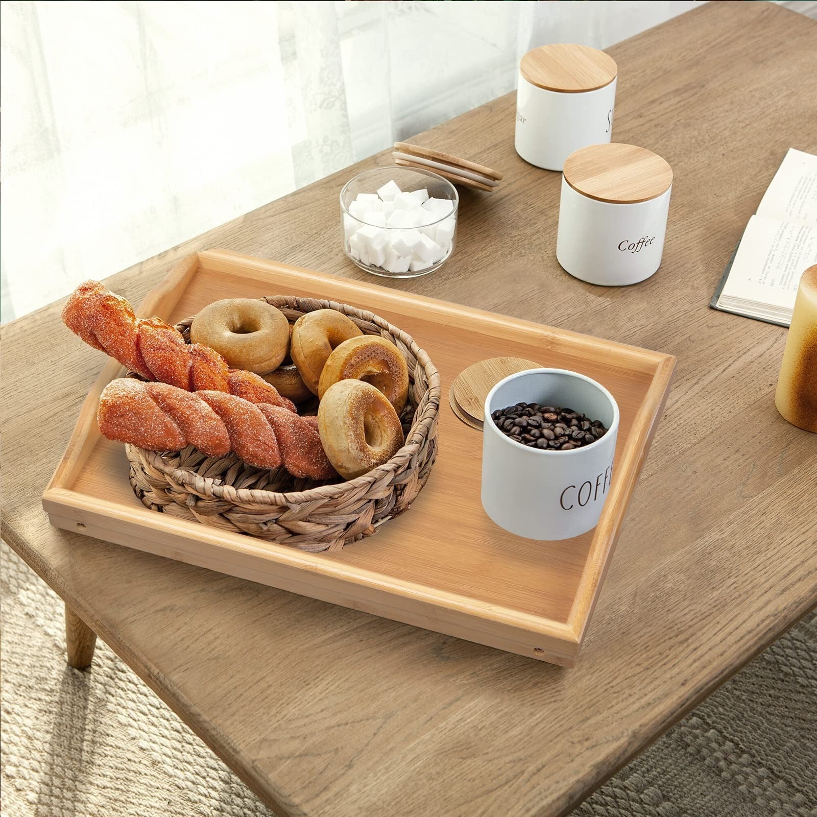 Here’s an optimized eBay title for the product:"Foldable Bamboo Bed Tray Table5