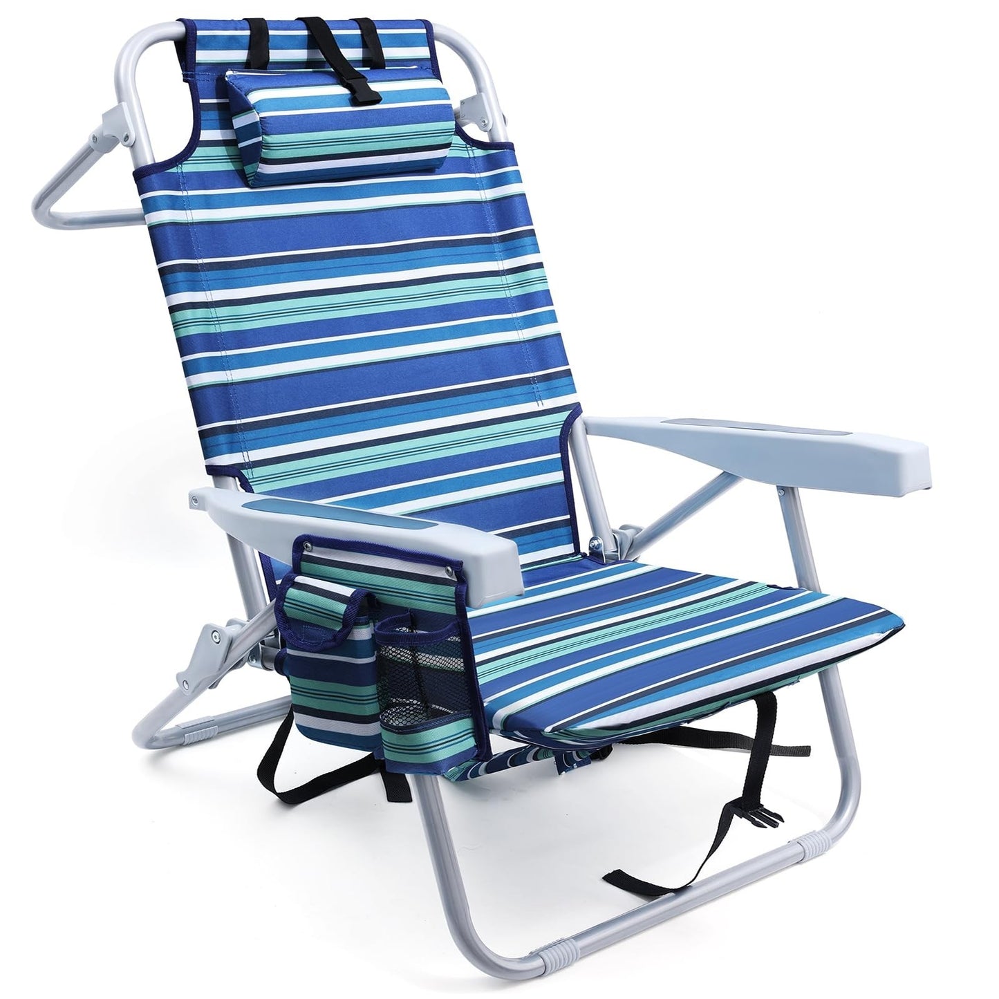 Compact Portable Beach Chair for Adults - Heavy Duty Folding Chair with Cooler P1