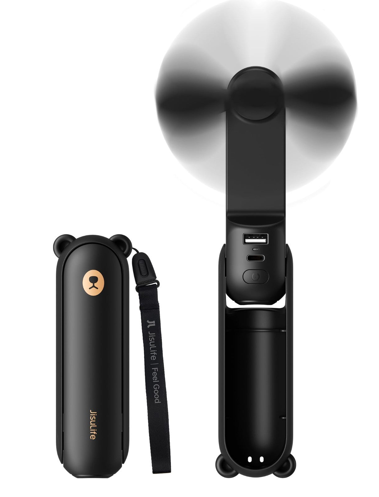 Portable 3 in 1 Fan with Power Bank & Flashlight | USB Rechargeable, 19H Cooling1