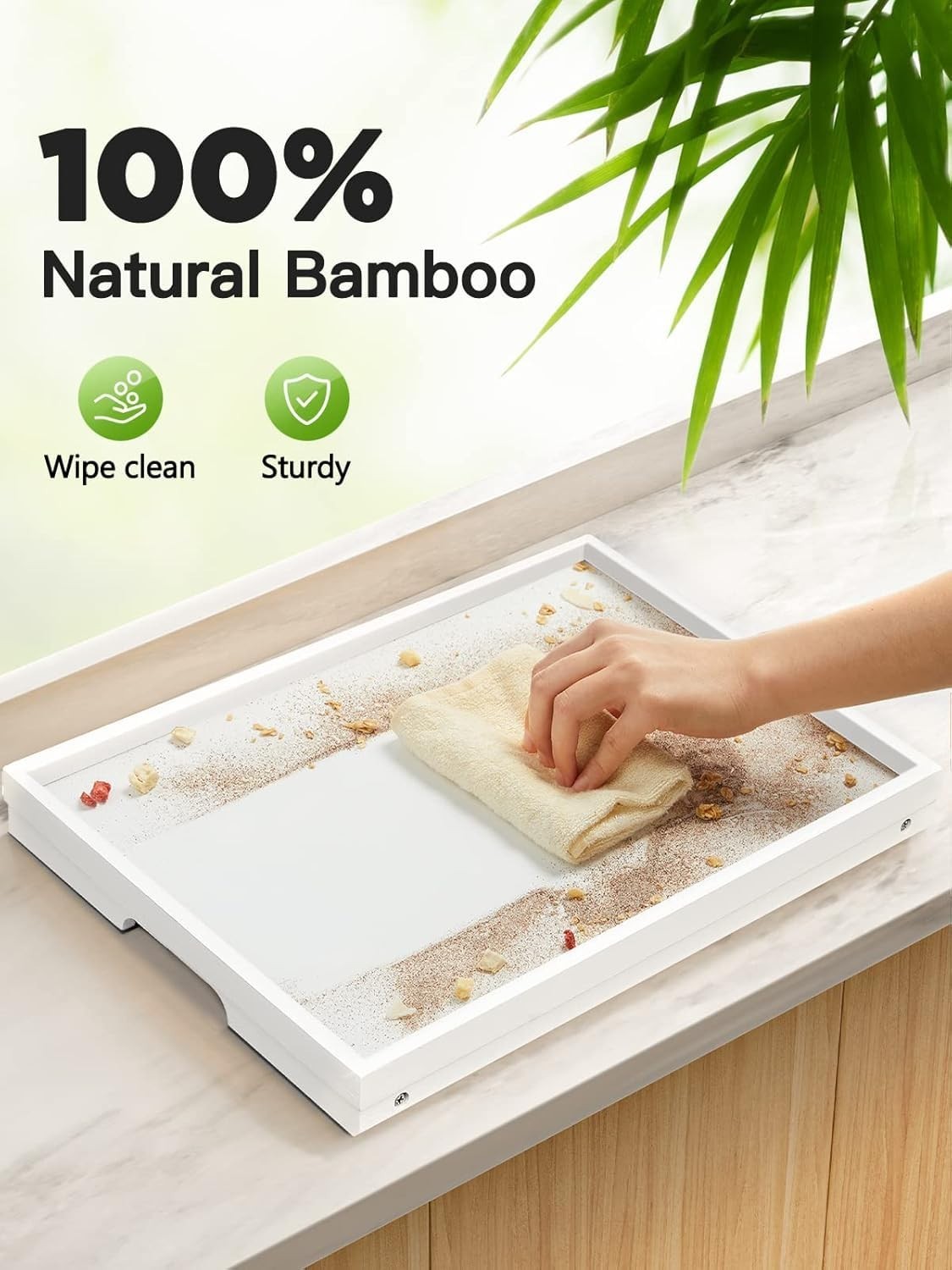 Folding Bamboo Bed Tray Table for Breakfast, Snacks, Laptop Use - Versatile & St5