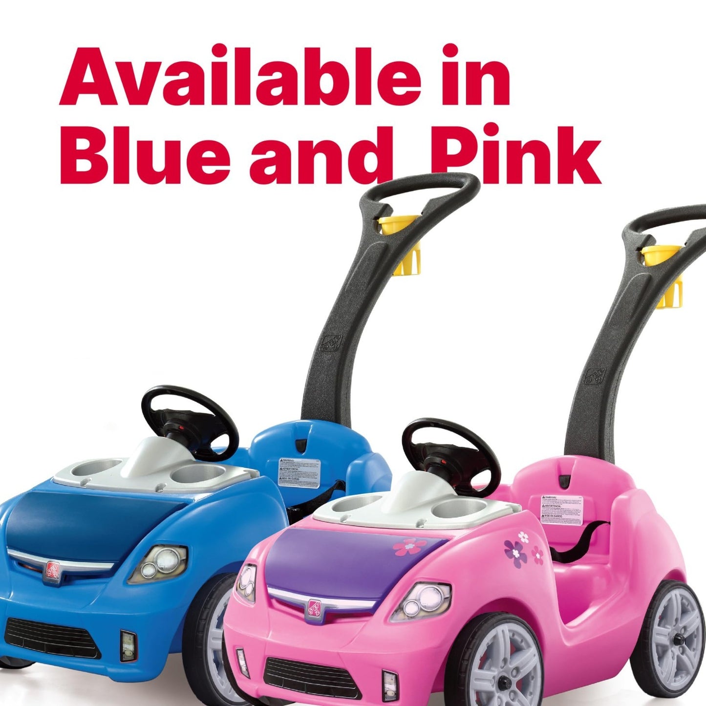 Kids Push Car Ride-On with Seat Belt & Horn, Quick Fold Handle, Toddler Stroller8
