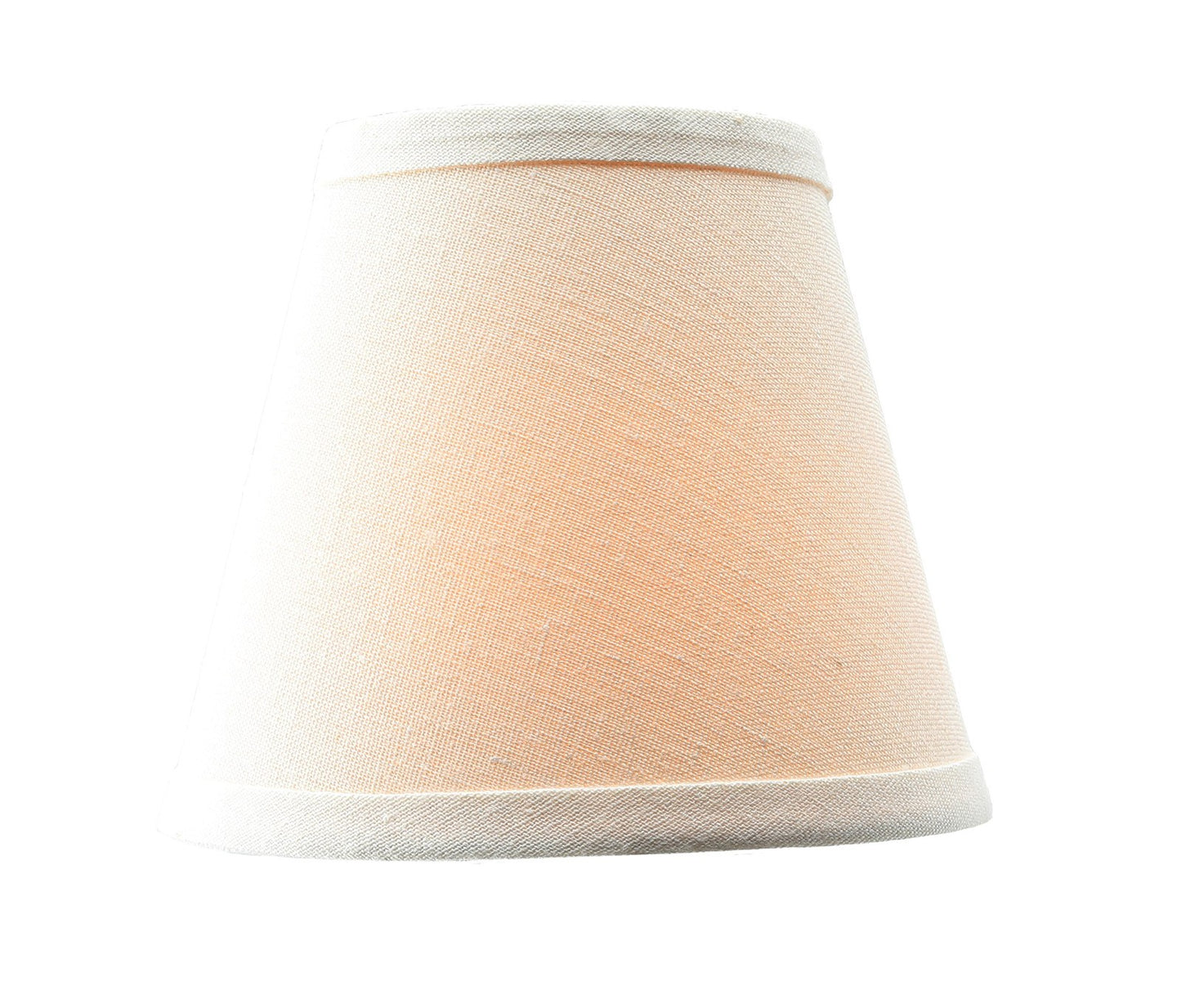Set of 6 Clip-On White Linen Lamp Shades for Chandelier, 3" x 6" x 54