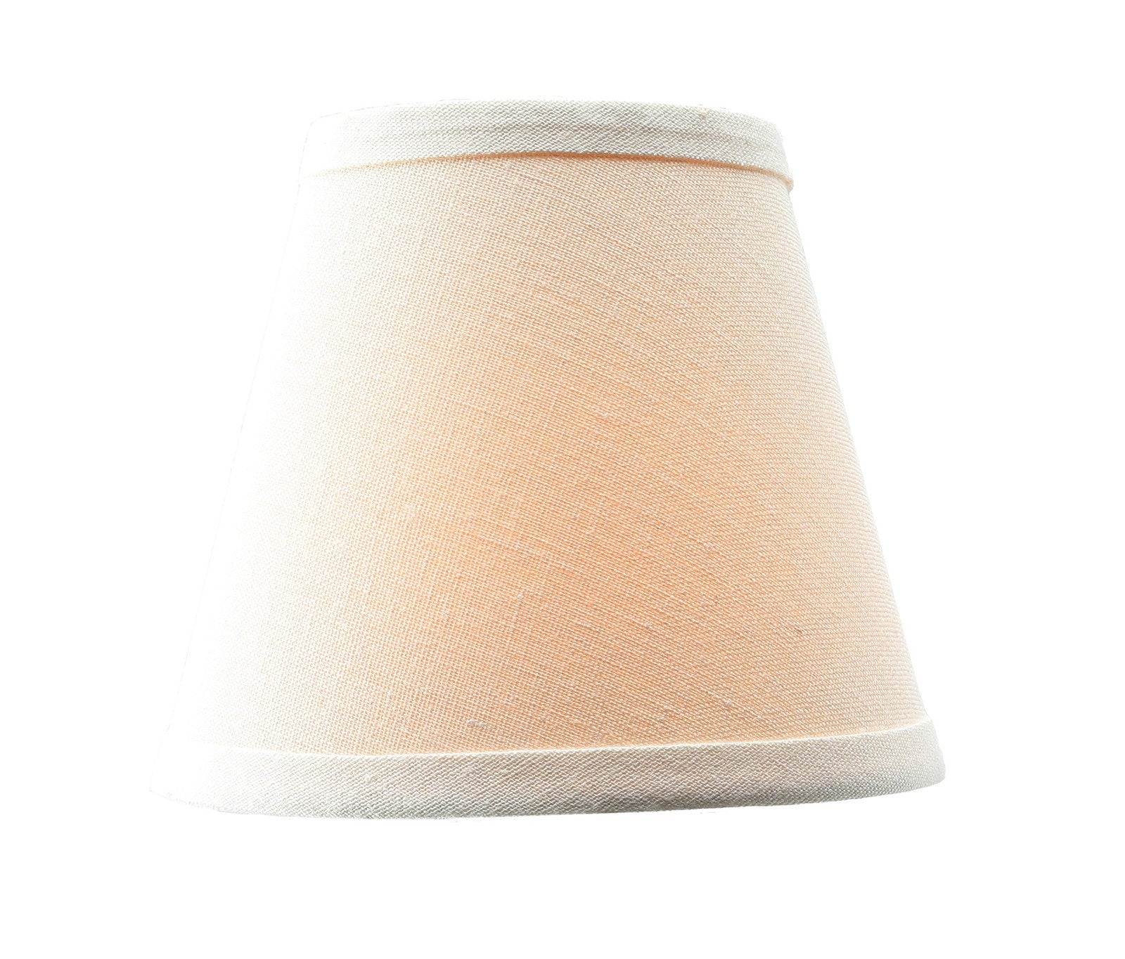 Set of 6 Clip-On White Linen Lamp Shades for Chandelier, 3" x 6" x 54