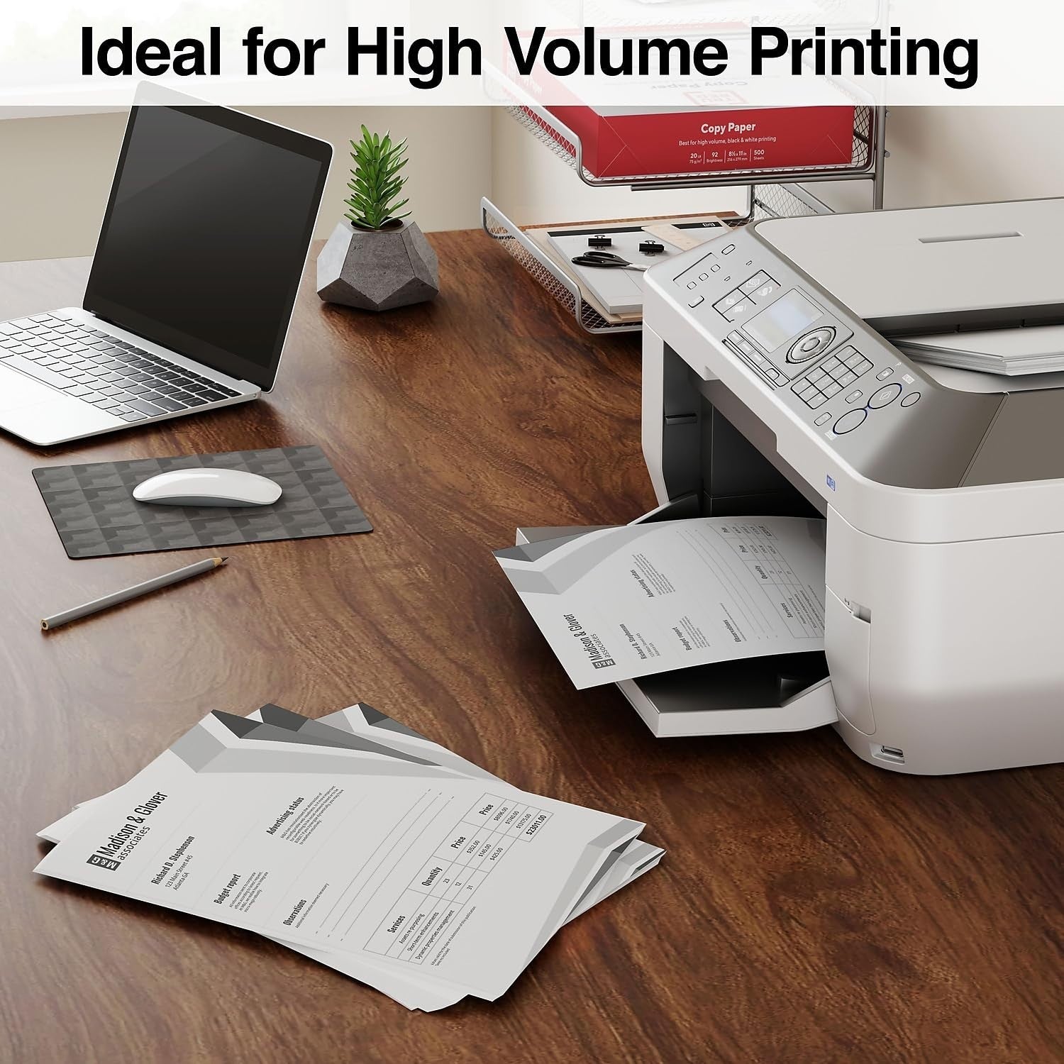 High Quality 8.5x11 Copy & Printer Paper, 20 lb, 92 Bright, 5000 Sheets   Office6