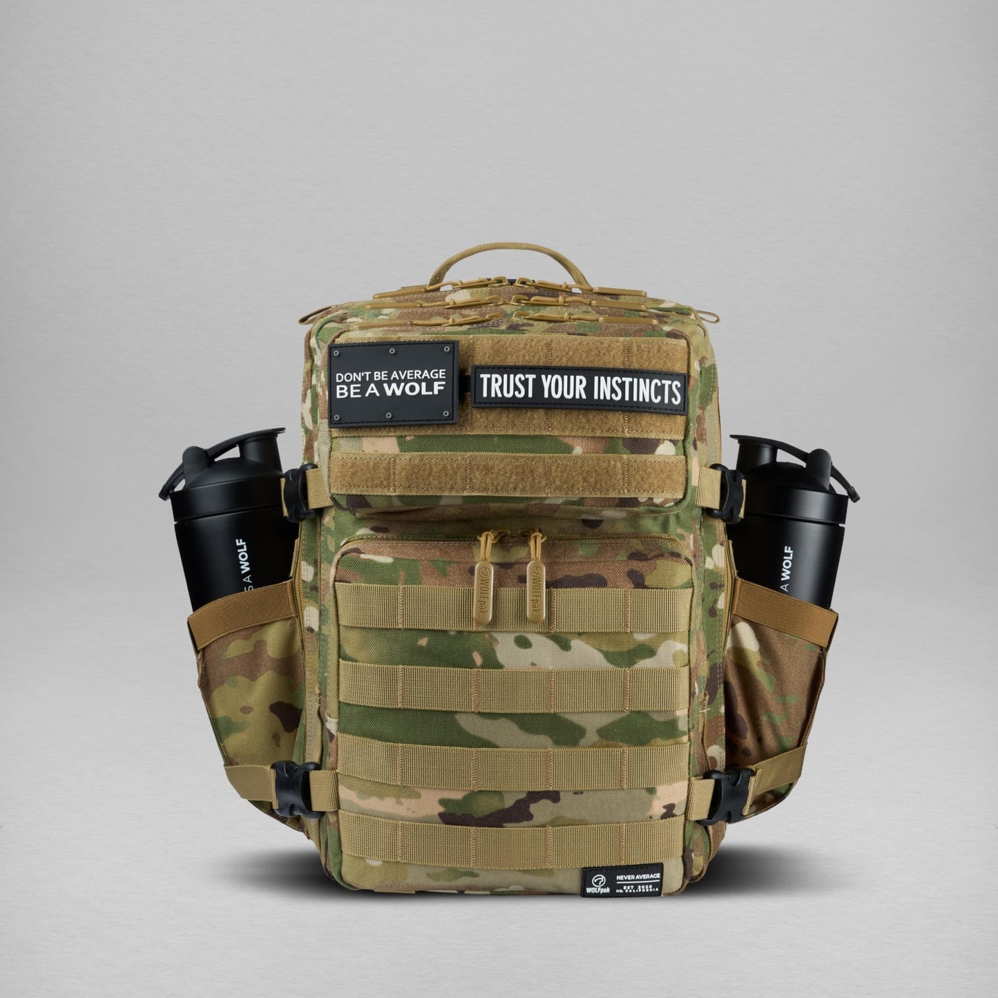 Durable 25L Waterproof Gym Backpack   1000D Oxford, MOLLE Webbing, Laptop Pocket1