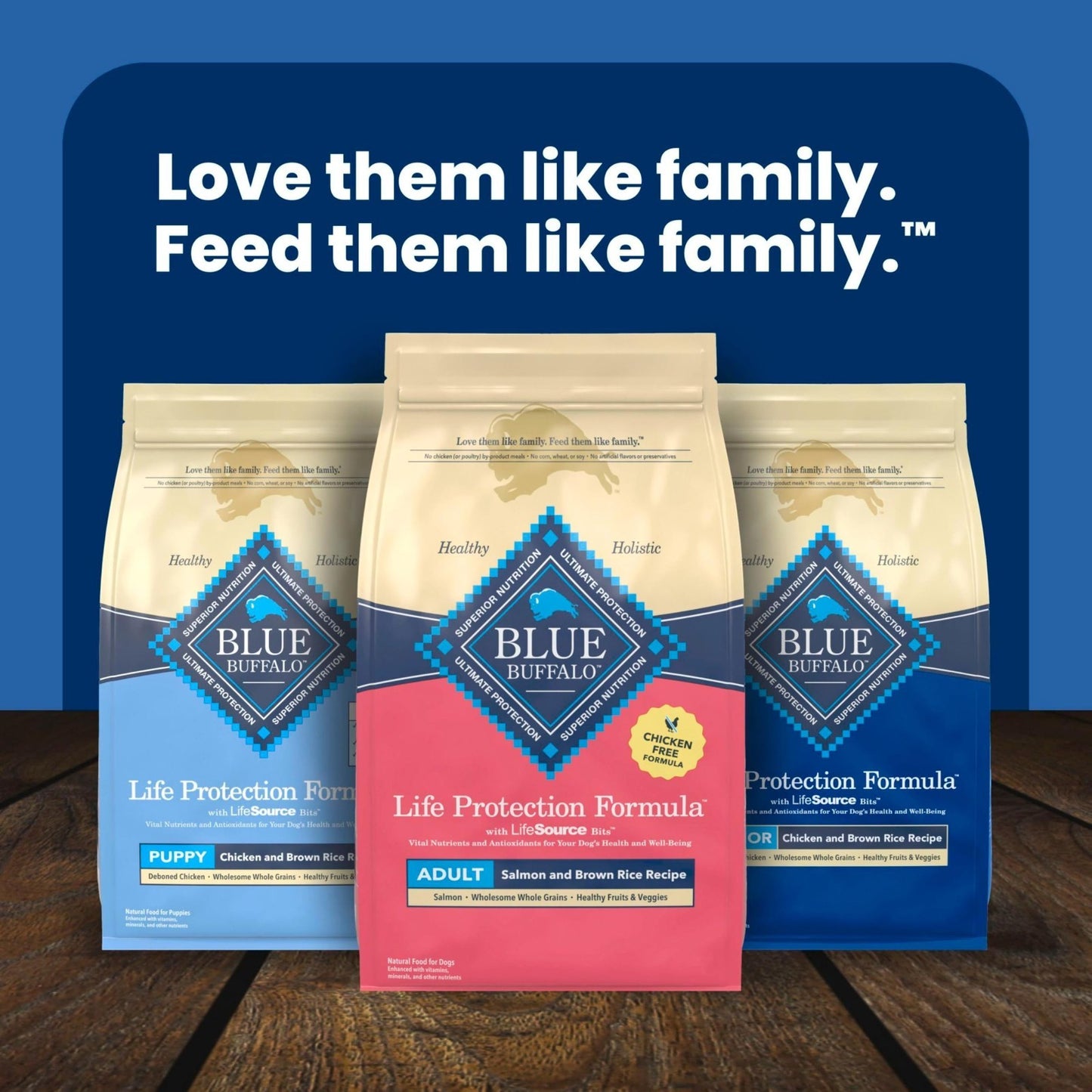 Premium Salmon Adult Dry Dog Food   5 lb, Life Protection Formula, Healthy Nutri8