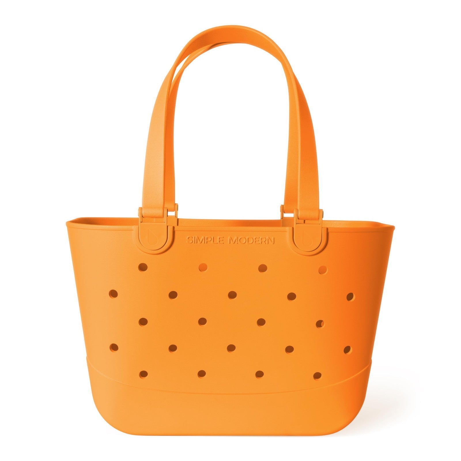 Large Waterproof Beach Tote Bag - Orange Getaway Bag with Zipper Pocket, Ideal f1