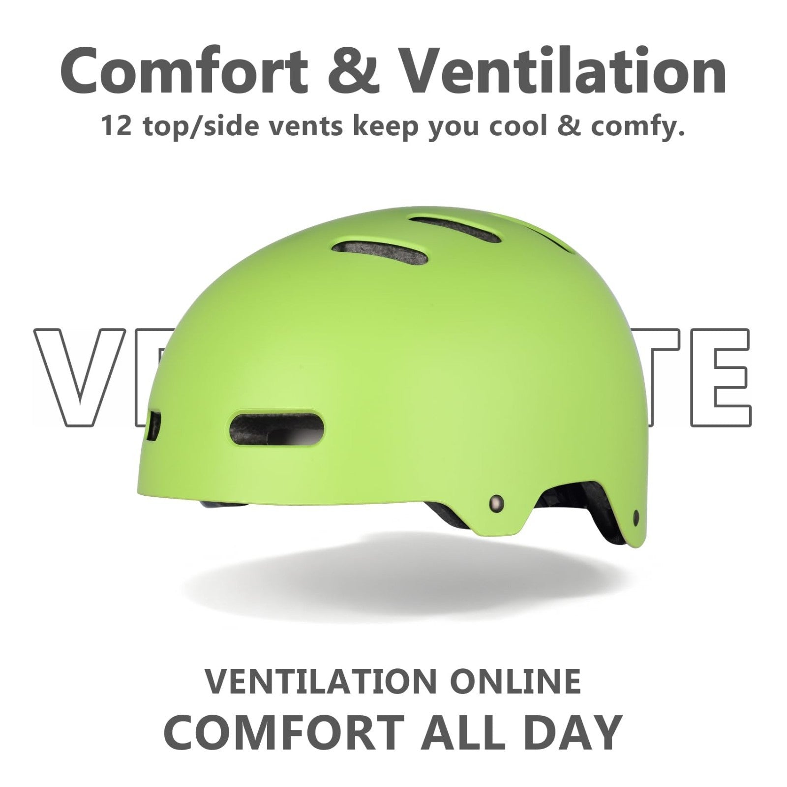 Multi-Sport Helmet for Skateboard, Bike, Scooter - Adjustable, Lightweight, Vent5