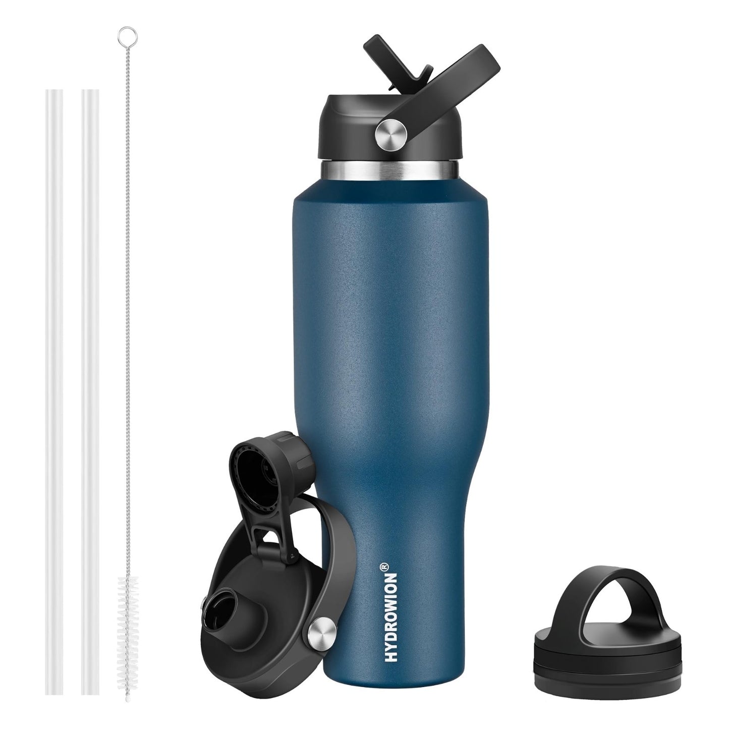 Insulated 40oz Water Bottle with Straw & Lid - Leakproof Travel Tumbler, Fits Ca1