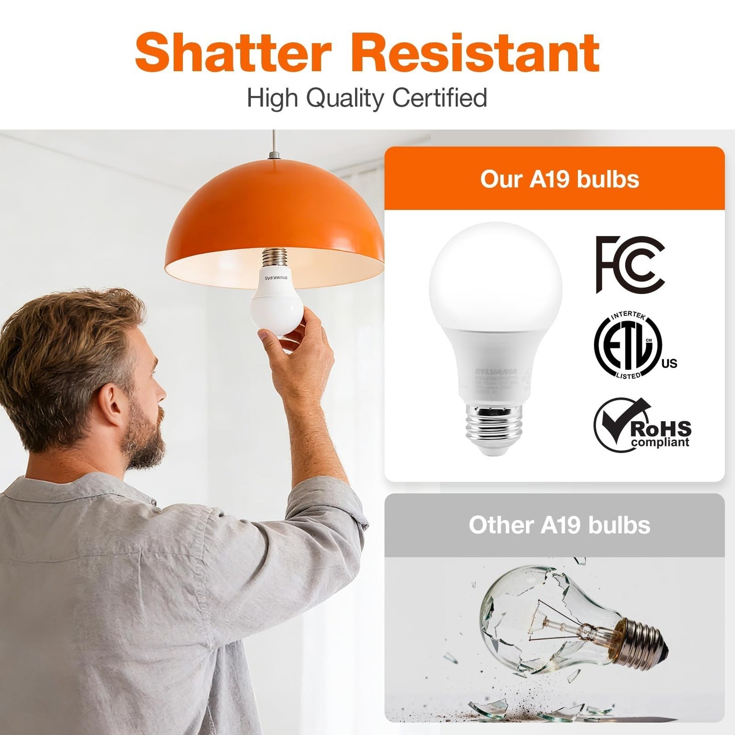 Energy Efficient LED Light Bulbs 60W Equivalent, 9W, 750 Lumens, Daylight 5000K4