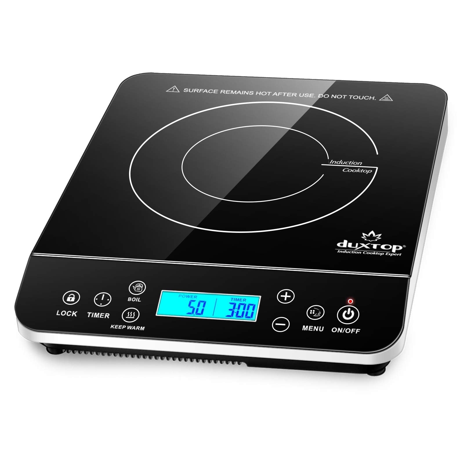Portable Induction Cooktop 1800W, Countertop Burner with LCD Touch Control, Hot0